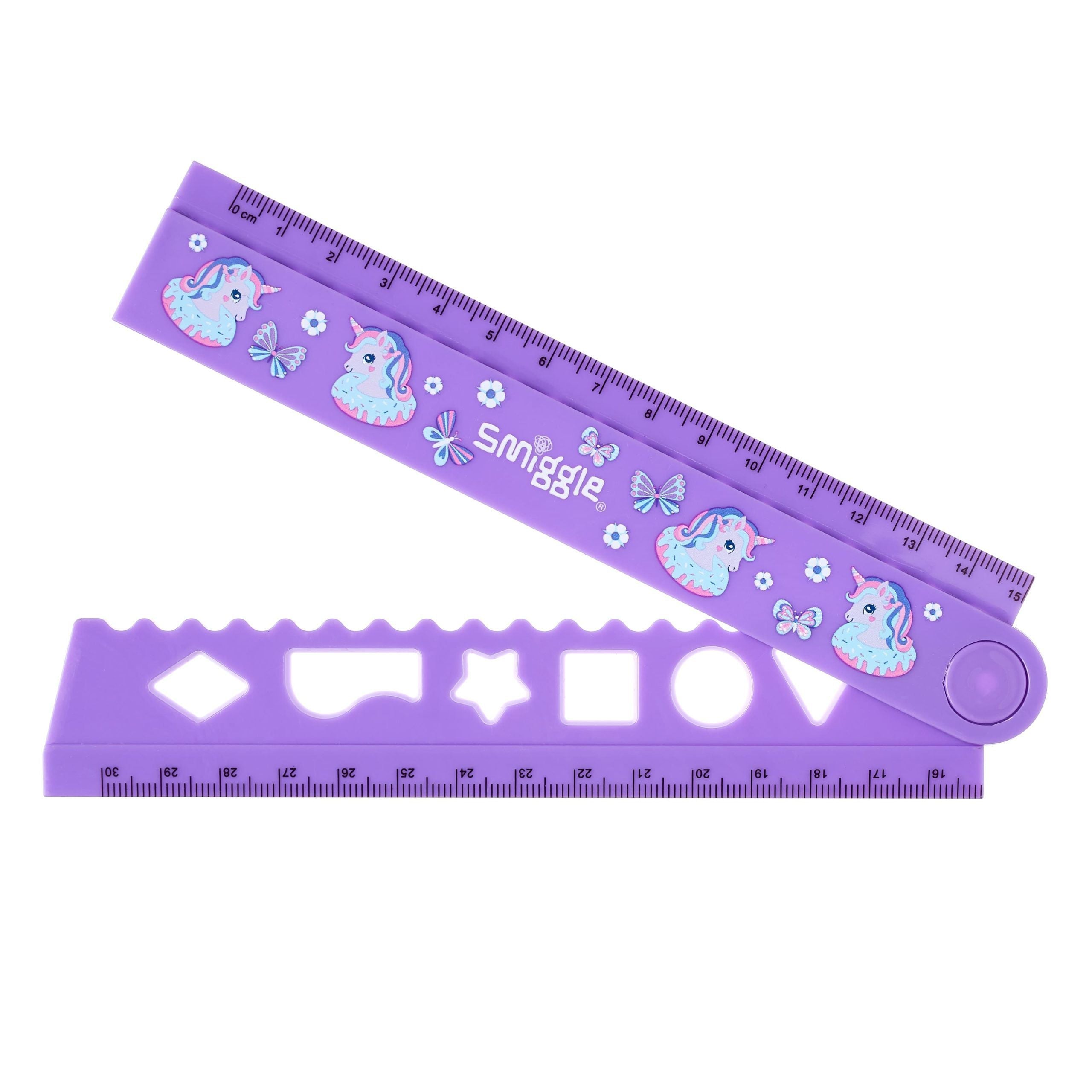 Smiggle - Unicorn Katlama ve Şekil Verme Cetveli