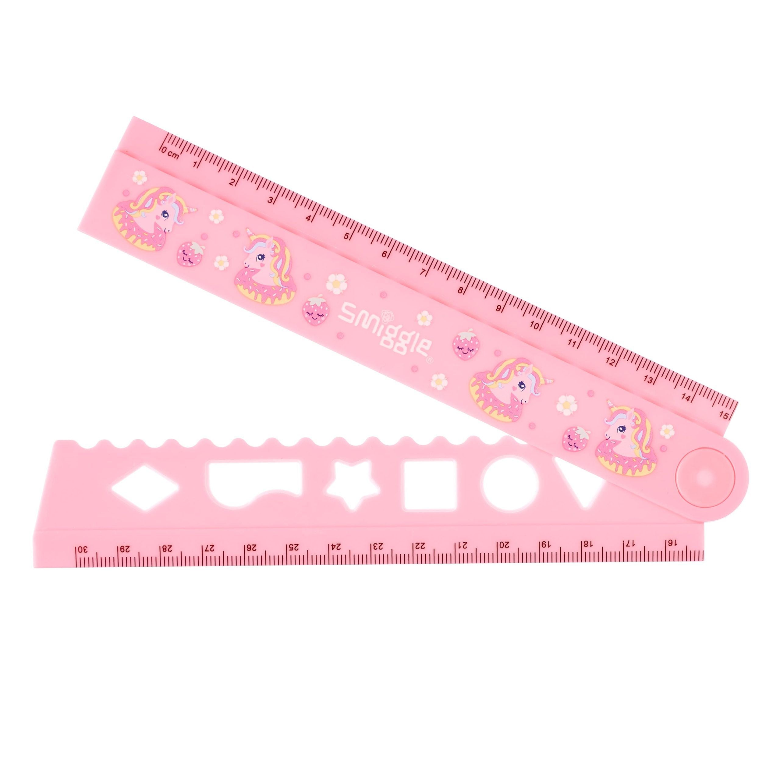 Smiggle - Unicorn Katlama ve Şekil Verme Cetveli