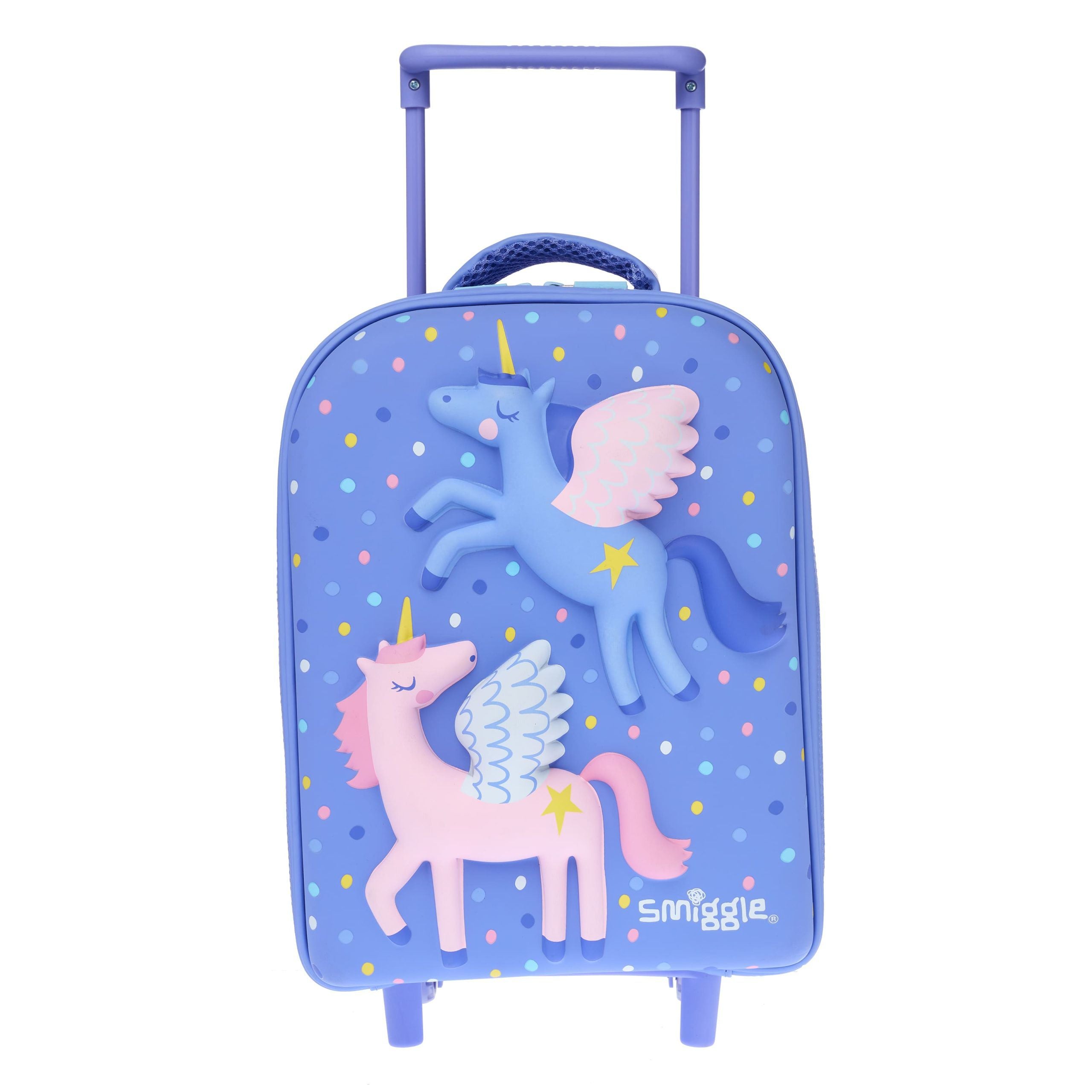 Smiggle - Up & Down Işıklı Tekerlekli Çekçekli Okul ve Seyahat Çantası