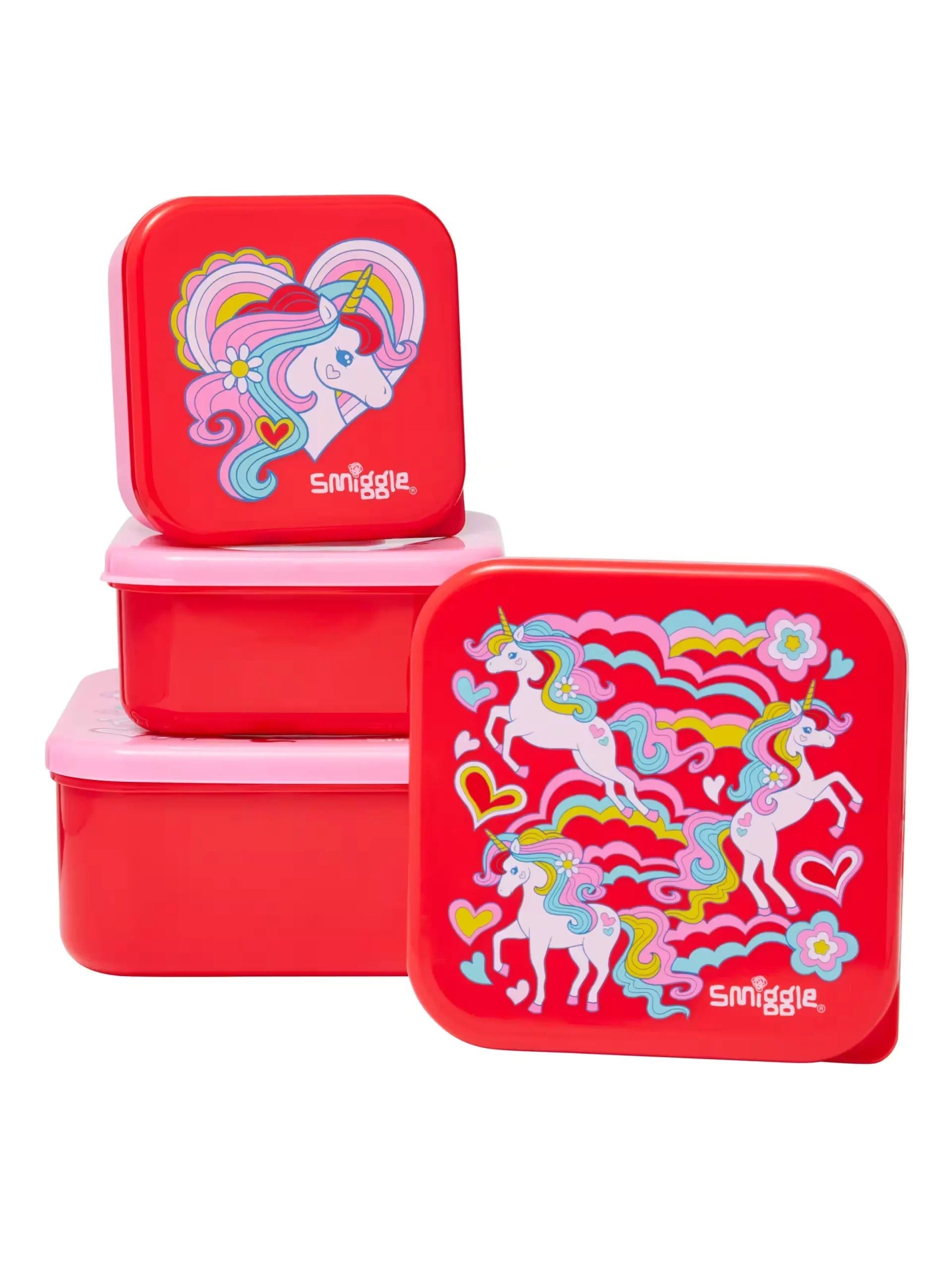 Smiggle - Wild Side 4'ü 1 Arada İç İçe Yemek Kapları