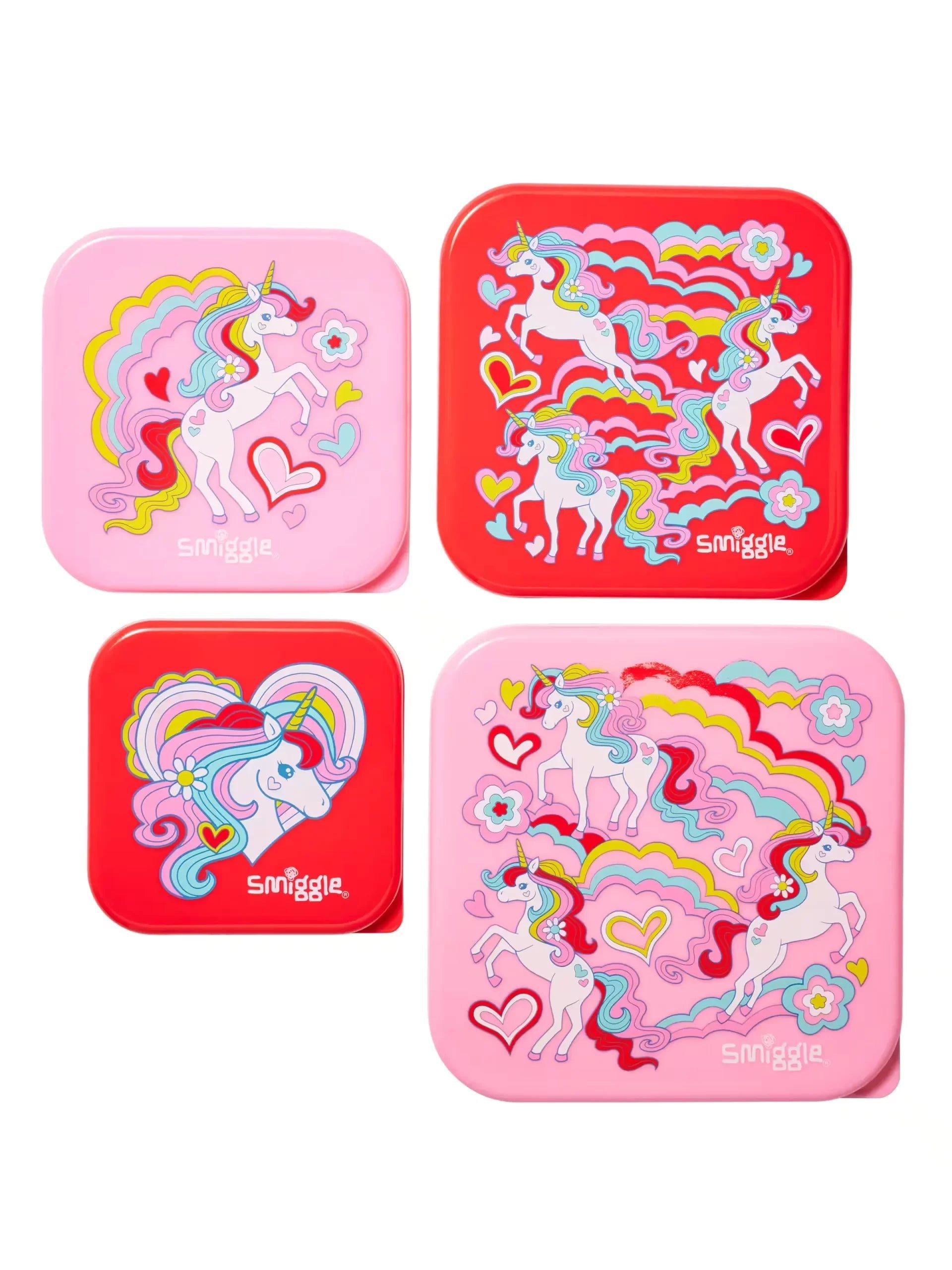 Smiggle - Wild Side 4'ü 1 Arada İç İçe Yemek Kapları