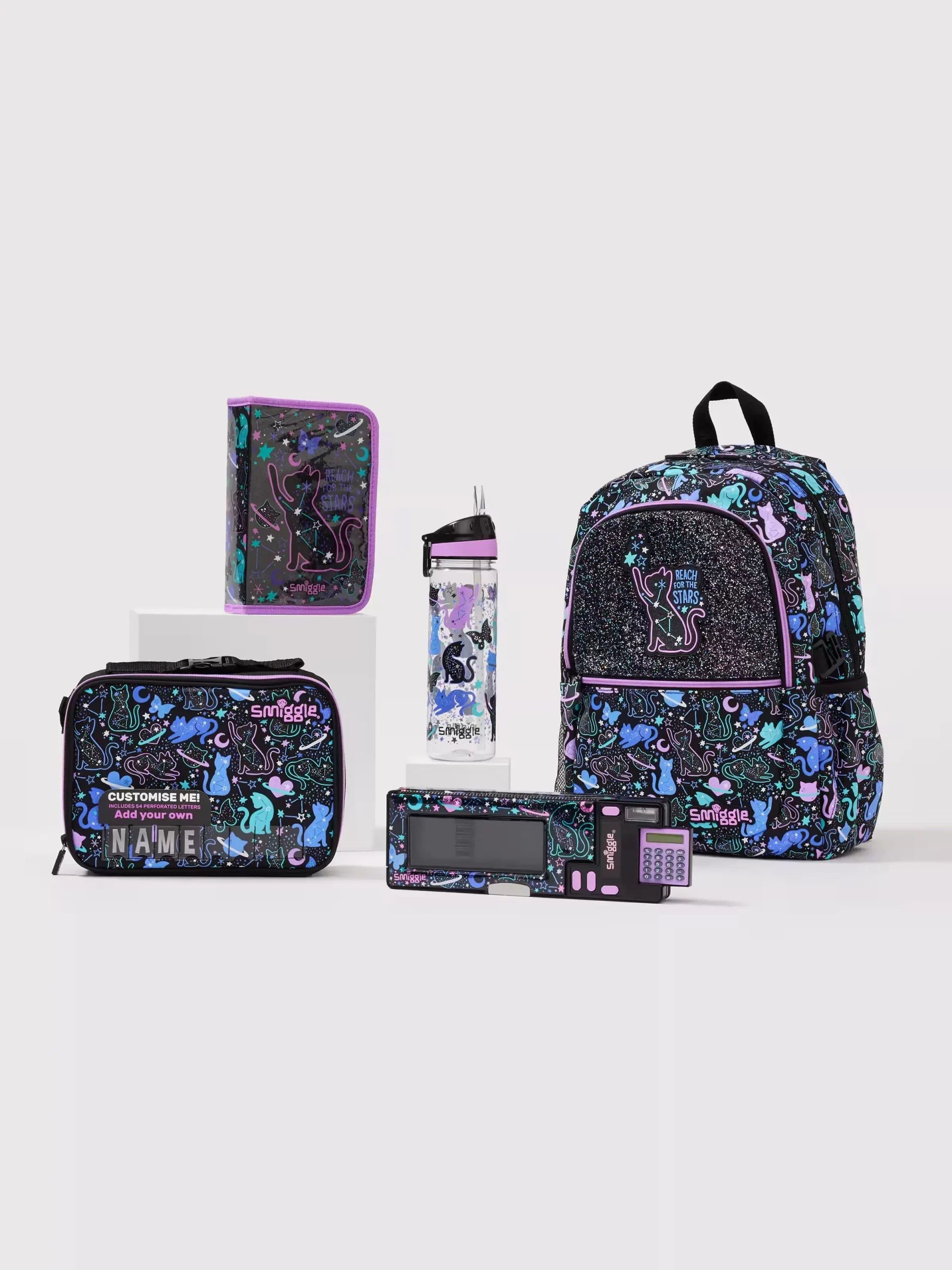 Smiggle - Wild Side 5'li Okul Çanta Seti