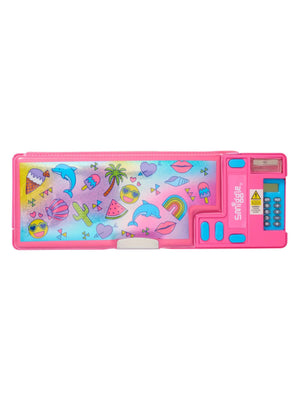 Smiggle - Wonder World Yaz Tatilim Hesap Makineli Pop Out Otomatik Kalem Kutusu