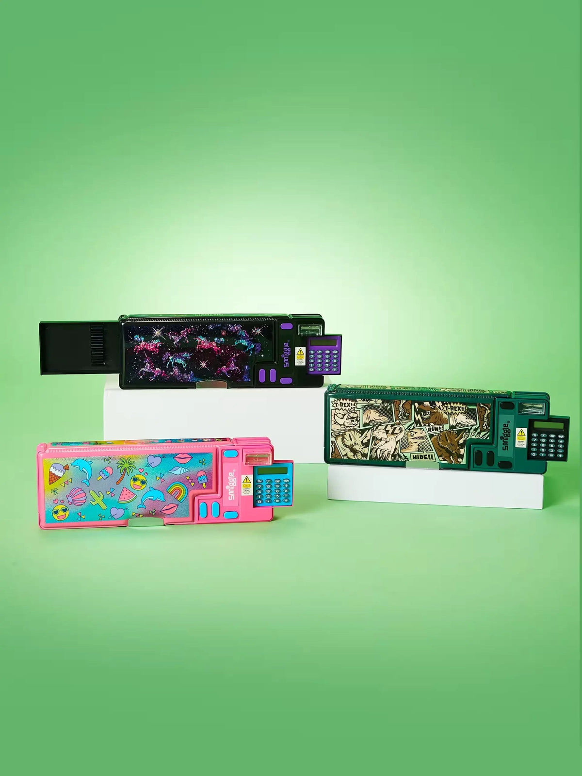 Smiggle - Wonder World Yaz Tatilim Hesap Makineli Pop Out Otomatik Kalem Kutusu