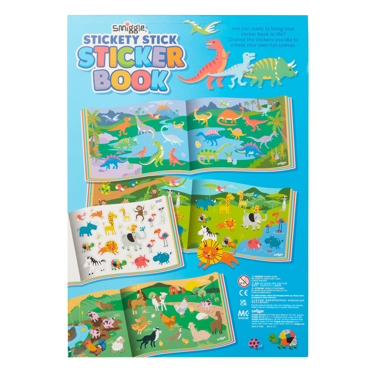 Smiggle - Yapışkanlı Çubuk Çıkartma Kitabı