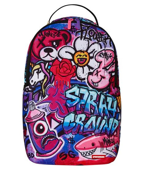 Sprayground - حقيبة ظهر دلوكس بطبعة جرافيتي للبنات