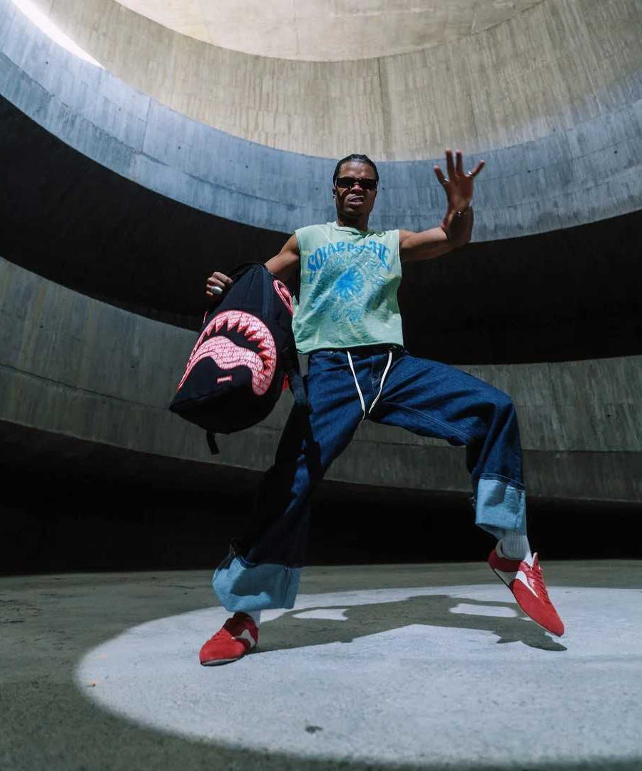 Sprayground - حقيبة ظهر قطنية Logo Mouth Core Dlx