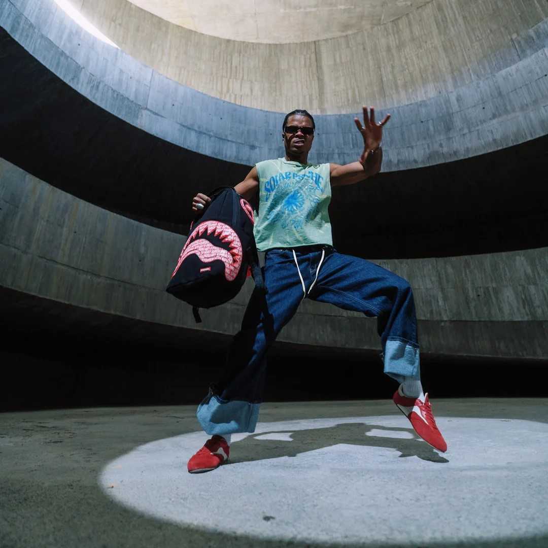 Sprayground - حقيبة ظهر قطنية Logo Mouth Core Dlx