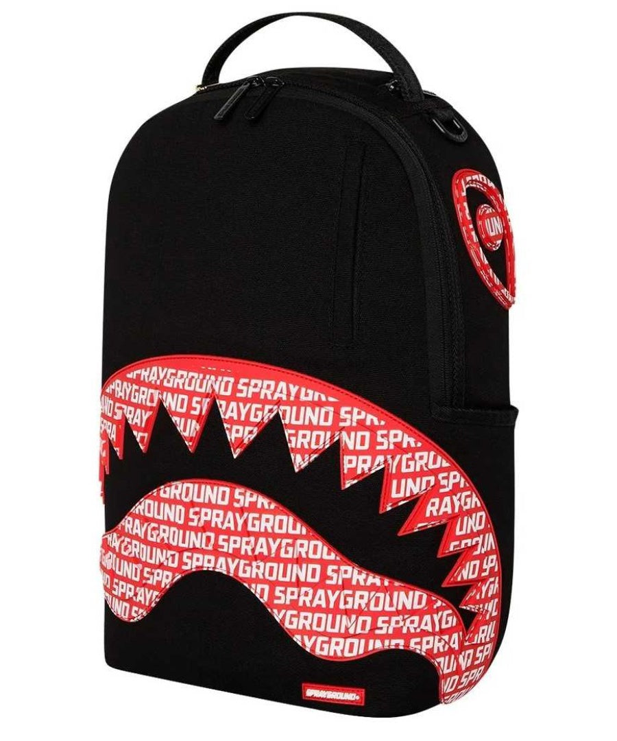 Sprayground - حقيبة ظهر قطنية Logo Mouth Core Dlx
