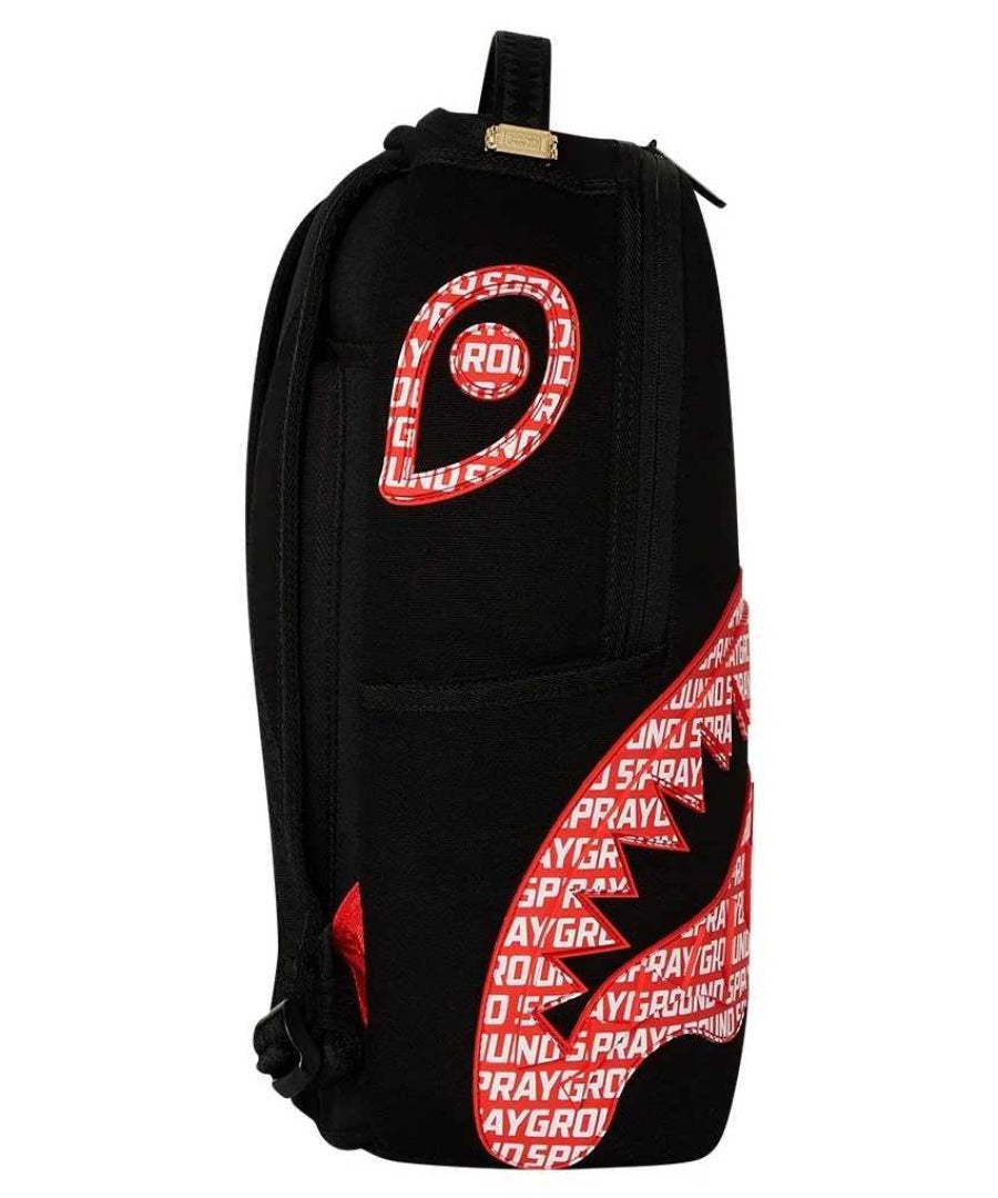 Sprayground - حقيبة ظهر قطنية Logo Mouth Core Dlx