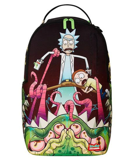 Sprayground - حقيبة ظهر R,ck Ve Morty Alıen Mouth Yarim Sharkmouth Dlxr Sırt Çantası