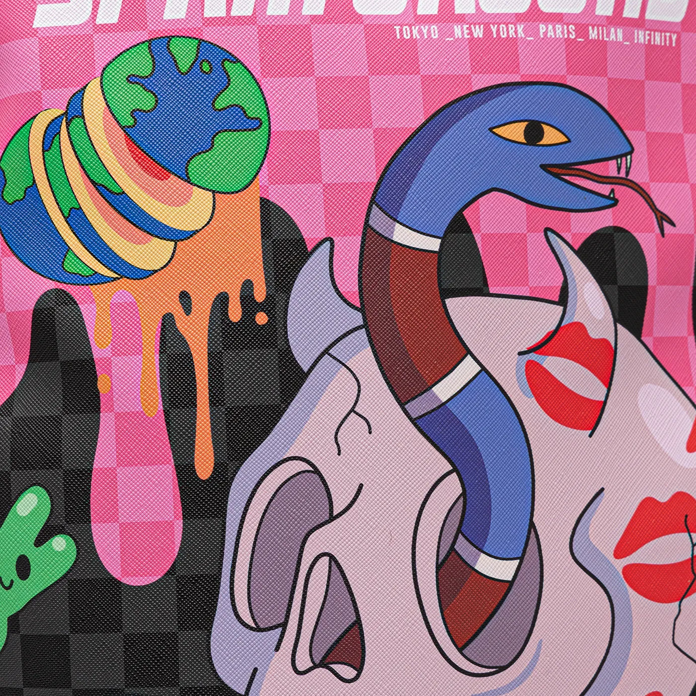 Sprayground - حقيبة ظهر Wtf Skull Drip Dlxsv