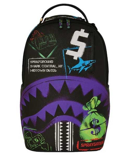 Sprayground - شنطة ظهر Shark Central Stencils Dlxsv