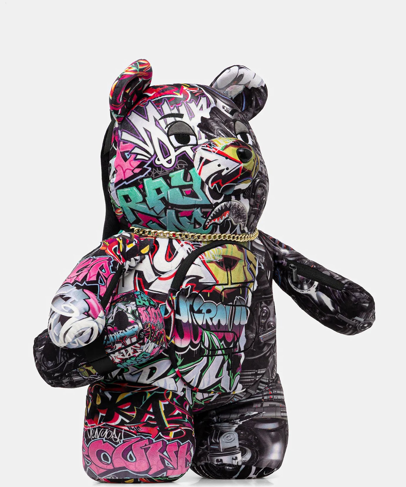 Sprayground - حقيبة ظهر دبدوب Para Ayısı Teddy Split Cybershark