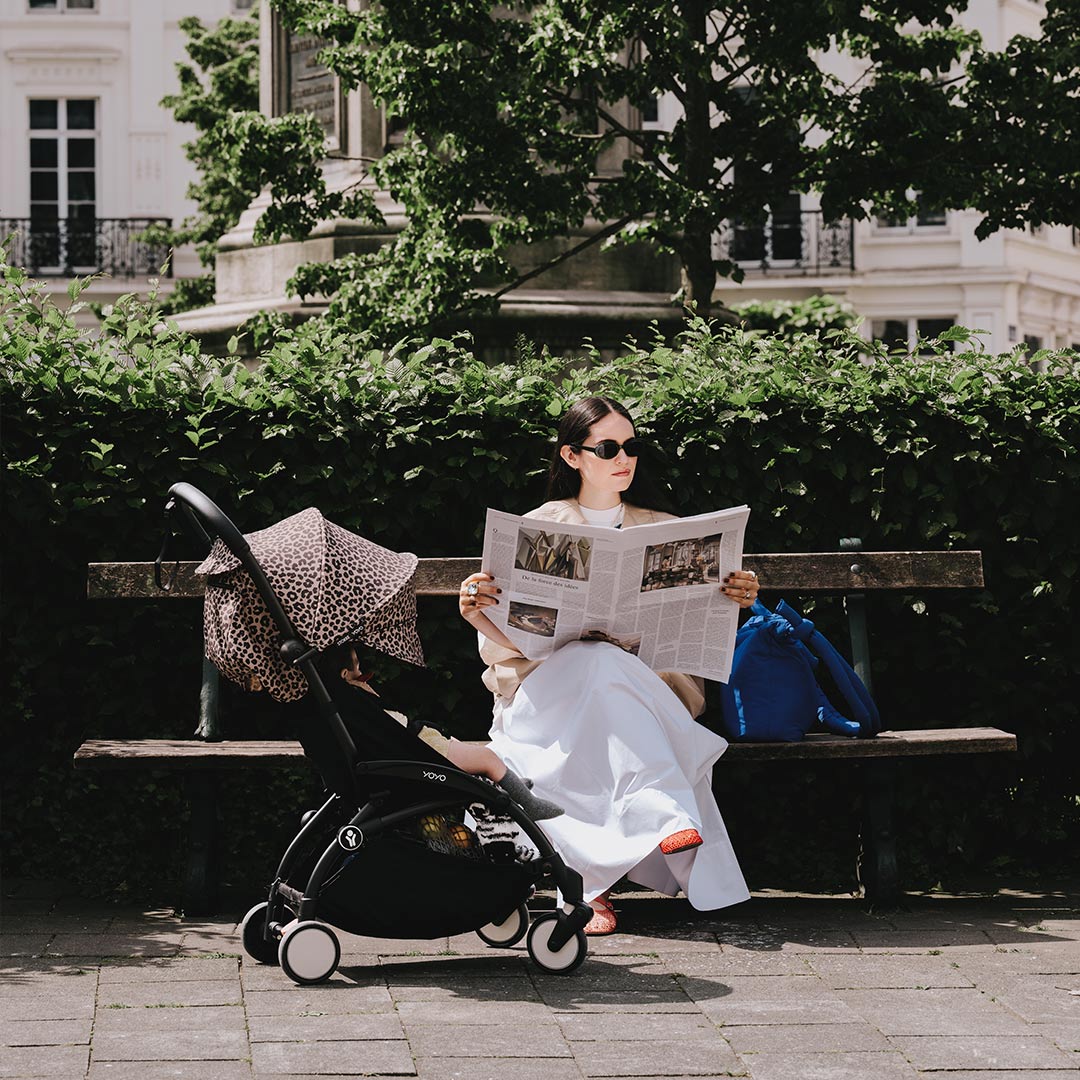 Stokke YOYO3 Stroller from 6 Months - Wild Collection-Strollers-Leopard-Black | Natural Baby Shower