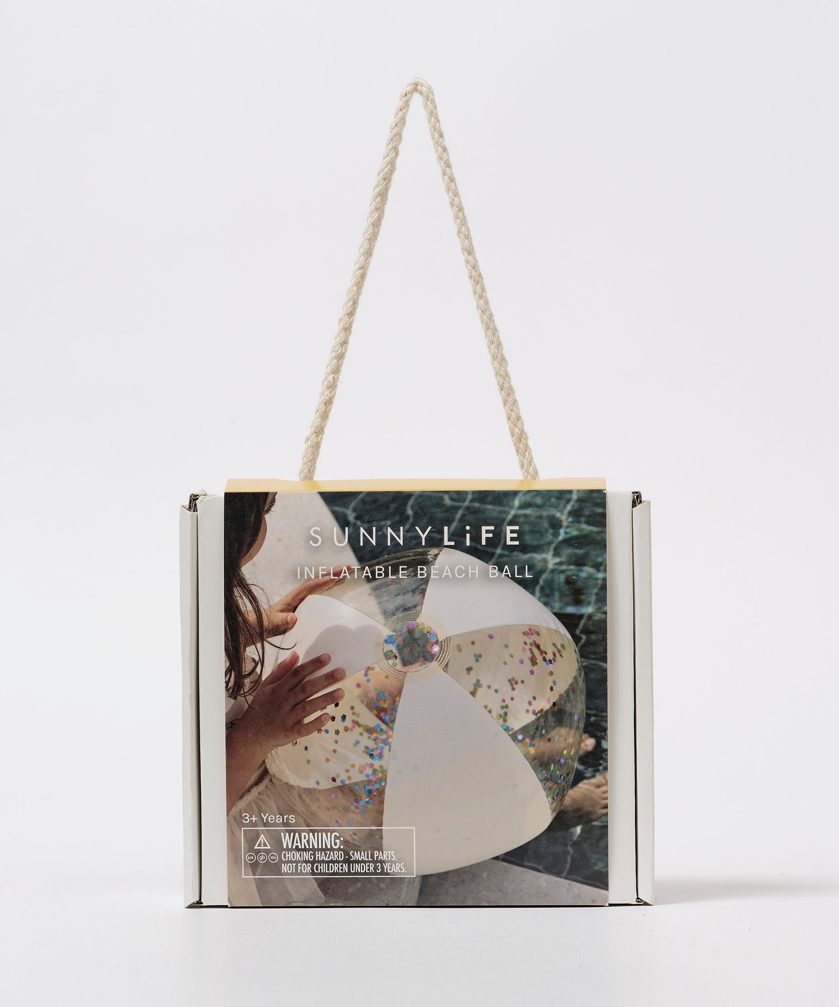 Sunnylife - كرة شاطئ قابلة للنفخ لامعة بنكهة القطن الحلو