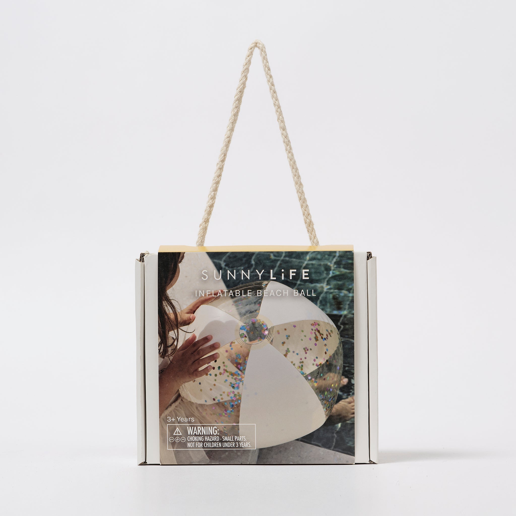 Sunnylife - كرة شاطئ قابلة للنفخ لامعة بنكهة القطن الحلو
