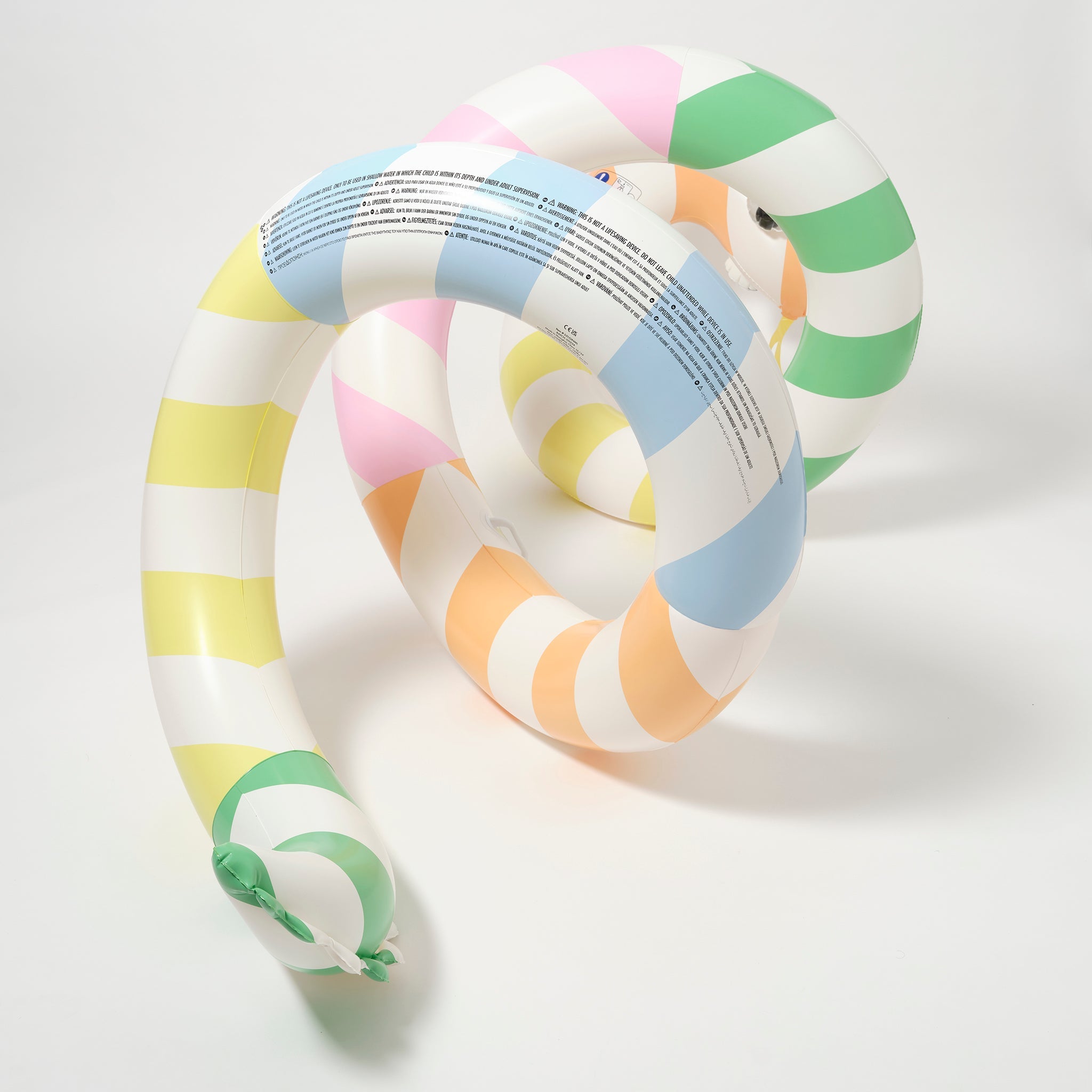 Sunnylife - متعة المسبح القابل للنفخ على شكل ثعبان عملاق وسرير