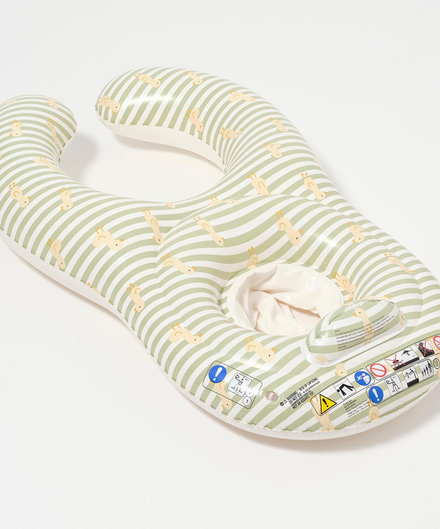 Sunnylife - كرسي سباحة قابل للنفخ للأطفال بطراز Duck Sage