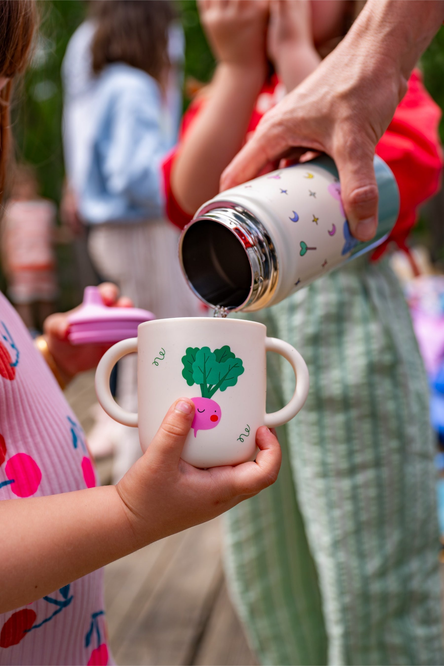 The Cotton Cloud - قلوب راقصة 420ML قارورة من الفولاذ المقاوم للصدأ مع شفاط مخفي