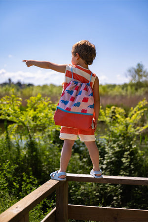 The Cotton Cloud - قلوب راقصة حقيبة ظهر برباط سحب