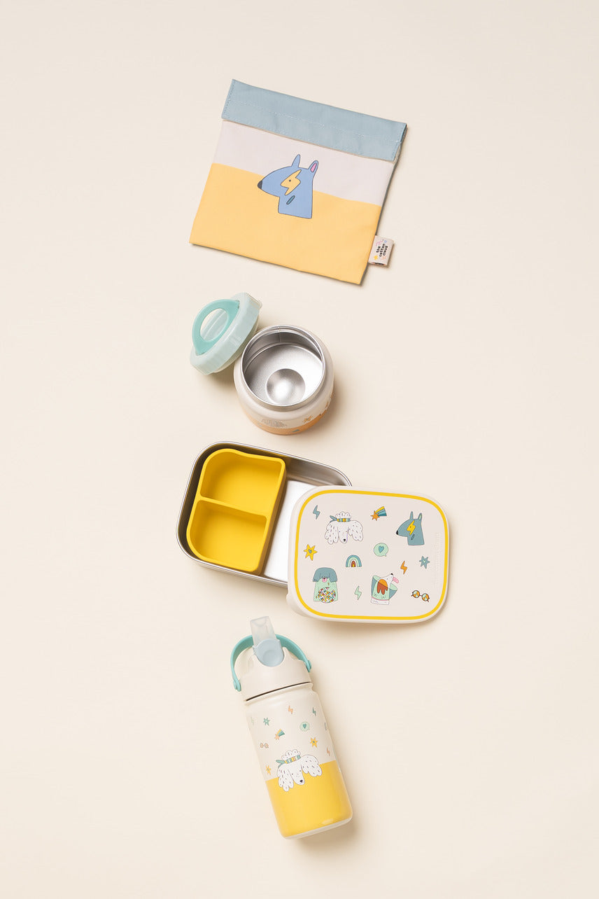 The Cotton Cloud - Funky Dogs 420ML قارورة من الفولاذ المقاوم للصدأ مع شفاط مخفي