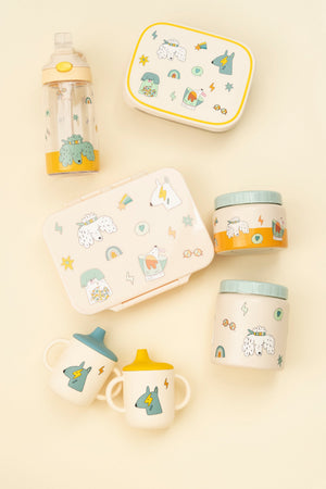 The Cotton Cloud - كلاب مرحة 480ML قارورة ماء Tritan بمصّاصة مخفية