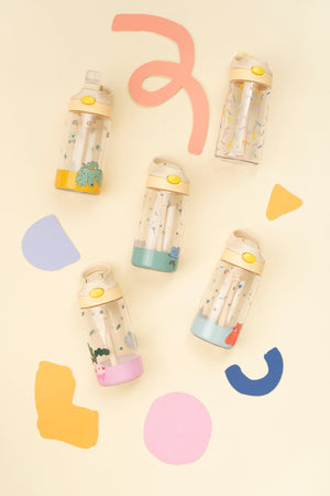 The Cotton Cloud - كلاب مرحة 480ML قارورة ماء Tritan بمصّاصة مخفية