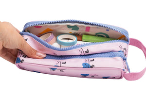 The Cotton Cloud - حافظة أقلام ثنائية الجيوب Funky Dogs