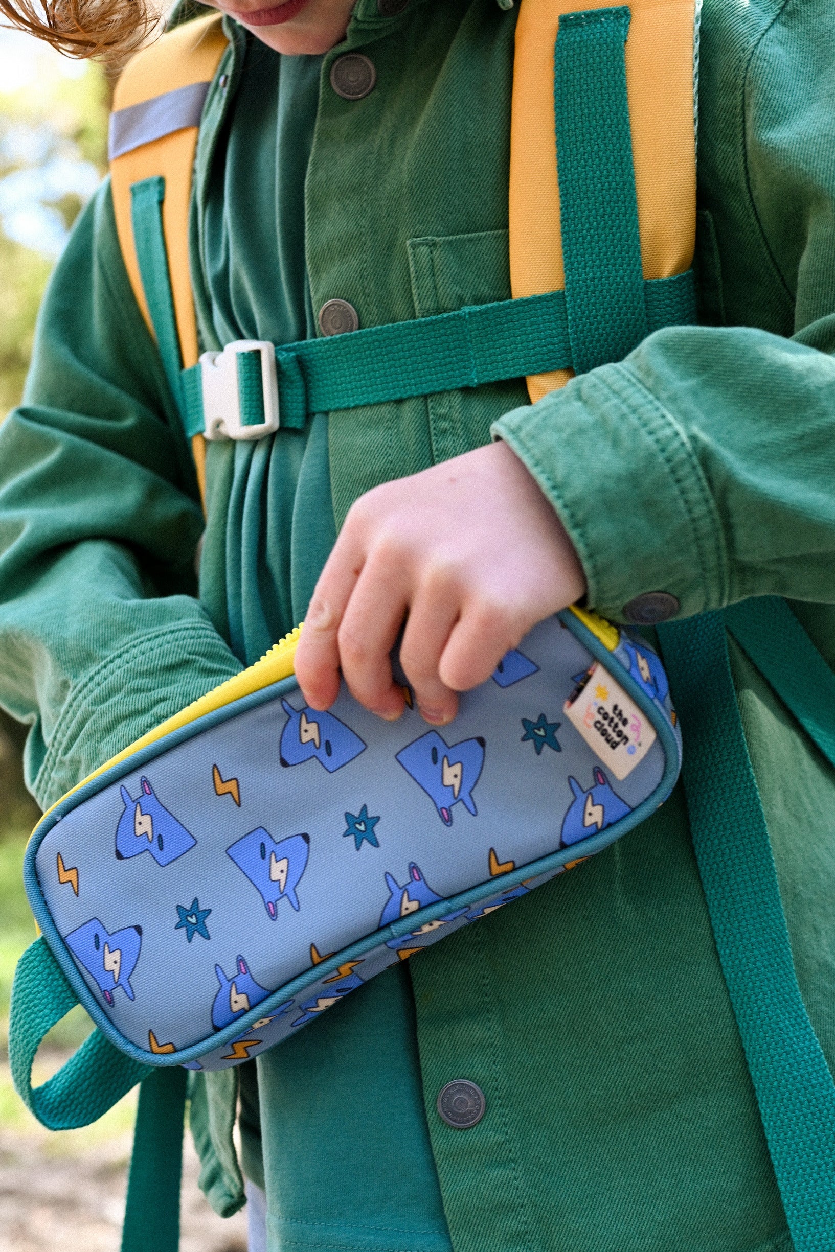 The Cotton Cloud - حافظة أقلام ثنائية الجيوب Funky Dogs