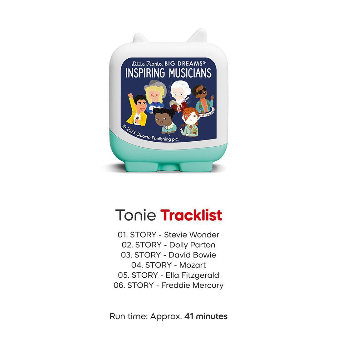 Tonies Clever Pocket: Little People Big Dreams - Inspiring Musicians-Audio Player Cards + Characters- | Natural Baby Shower