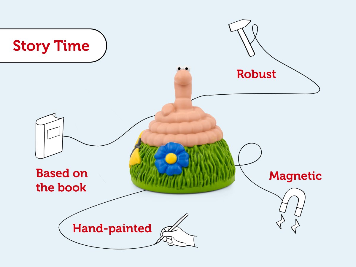 Tonies - جوليا دونالدسون دودة خارقة شخصية صوتية باللغة الإنجليزية