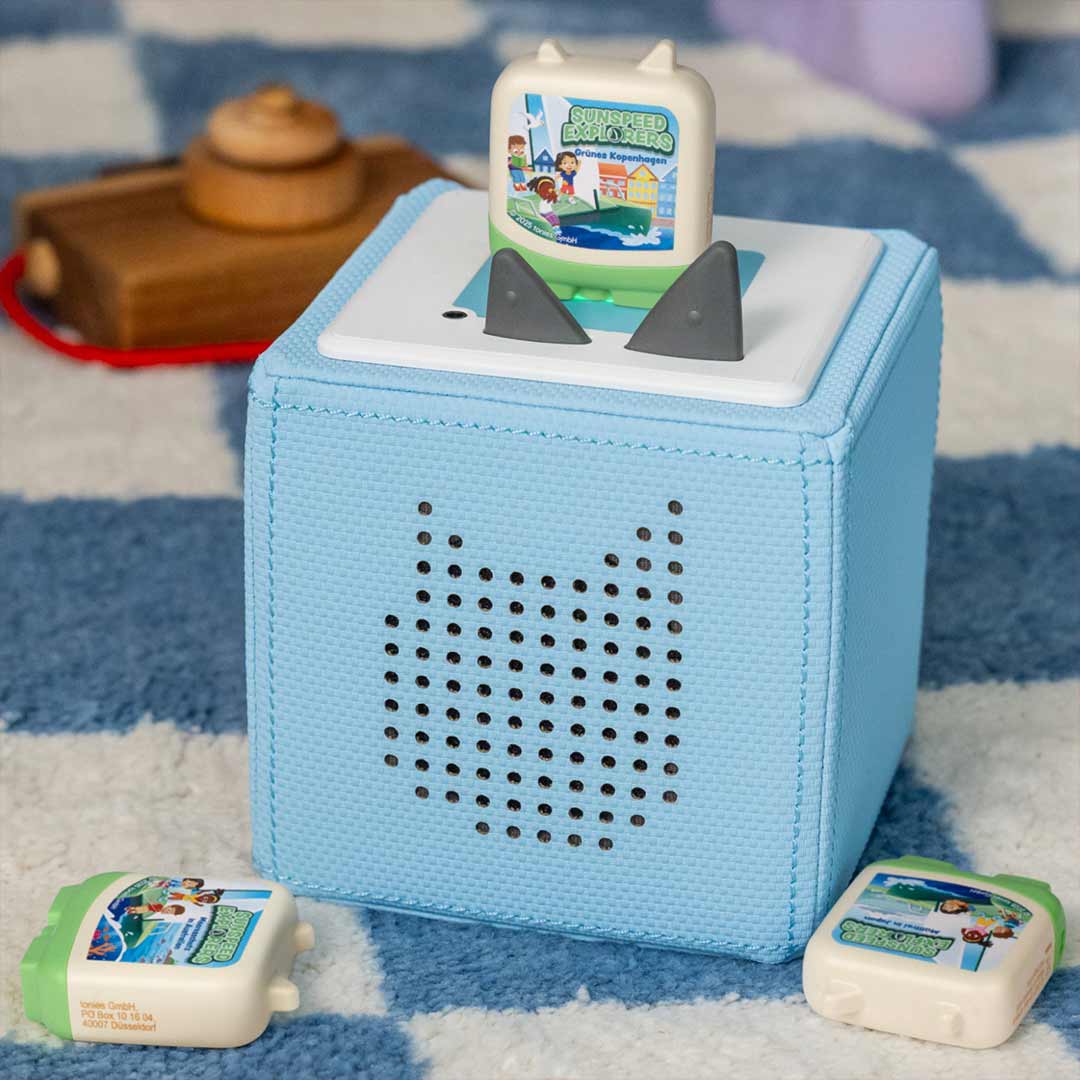 Tonies Sunspeed Explorers Clever Tonie 4pk-Audio Player Cards + Characters- | Natural Baby Shower