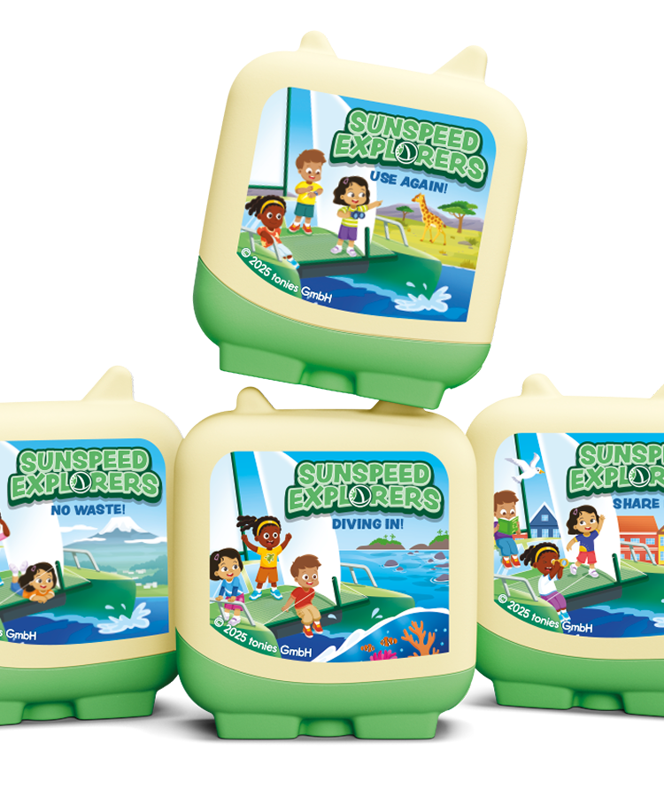 Tonies - مجموعة 4 قطع من مستكشفي Sunspeed مع شخصيات صوتية باللغة الإنجليزية