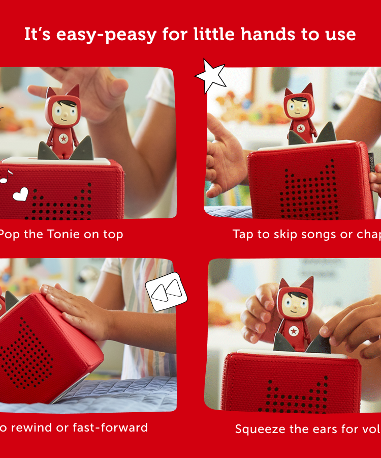 Tonies - Toniebox 1 صندوق مجموعة البداية الأحمر