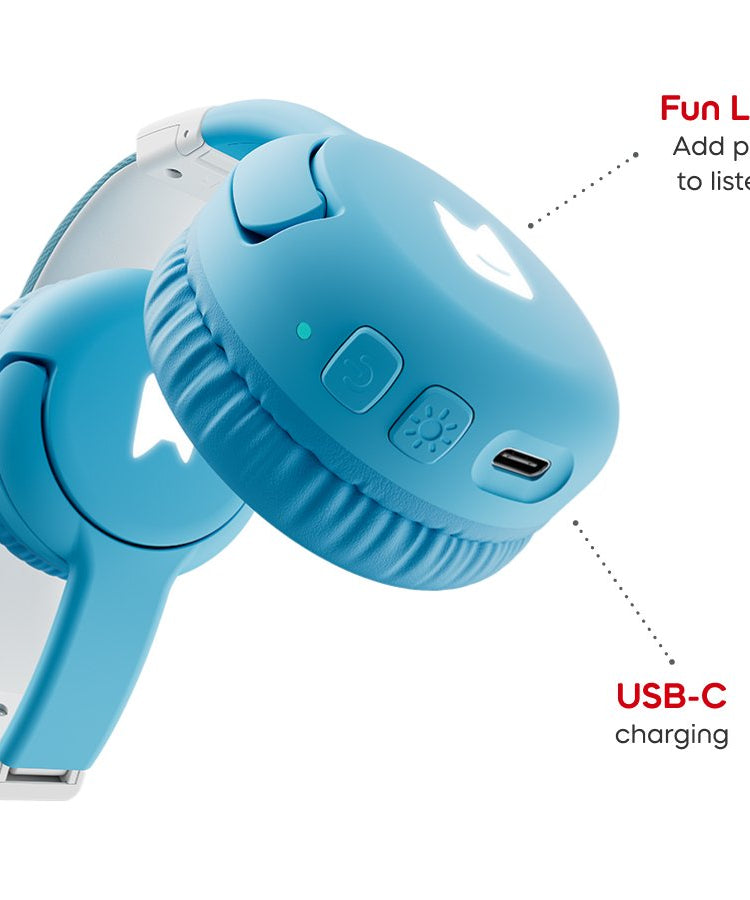 تونيز - Toniebox 2 سماعة رأس للأطفال قابلة للطي بلوتوث باللون الأزرق السماوي