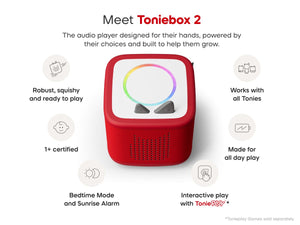Tonies -  Toniebox 2 Kırmızı Başlangıç Seti Kutusu