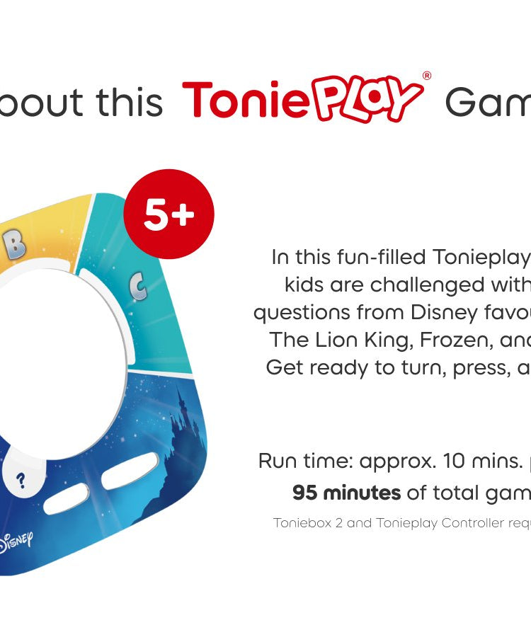 Tonies - Tonieplay ديزني مملكة مسابقة المعلومات لعبة Toniebox 2 باللغة الإنجليزية