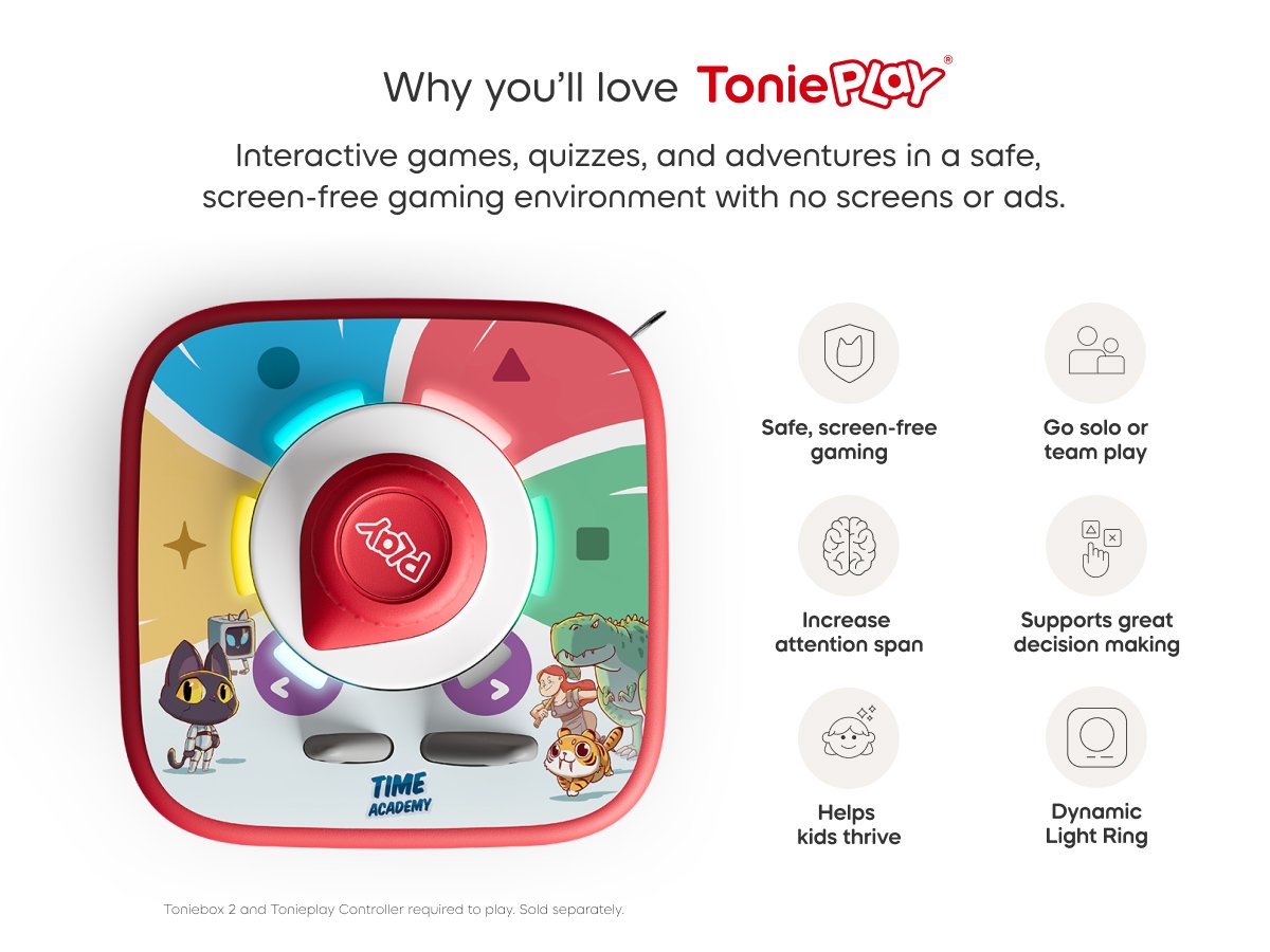 Tonies - Tonieplay أكاديمية الزمن لعبة Toniebox2 الإنجليزية