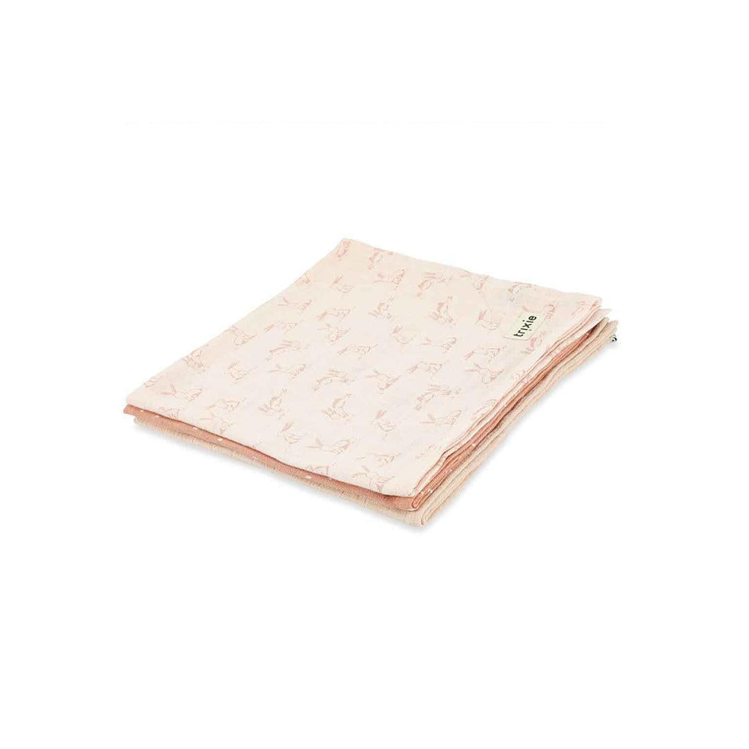 Trixie Muslin Cloths 3 Pack Mix - Rosy Rabbit-Muslin Squares-Rosy Rabbit-55x55cm | Natural Baby Shower