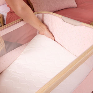 Tutti Bambini Cozee Air 2 Bedside Crib - Drifted Oak / Blush-Cribs-Drifted Oak / Blush- | Natural Baby Shower