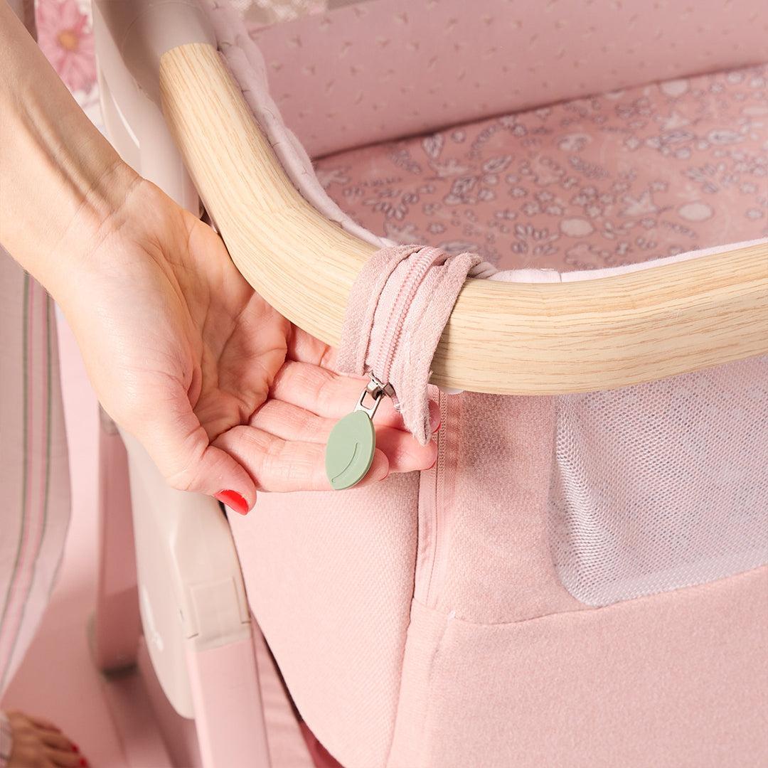 Tutti Bambini Cozee Air 2 Bedside Crib - Drifted Oak / Blush-Cribs-Drifted Oak / Blush- | Natural Baby Shower