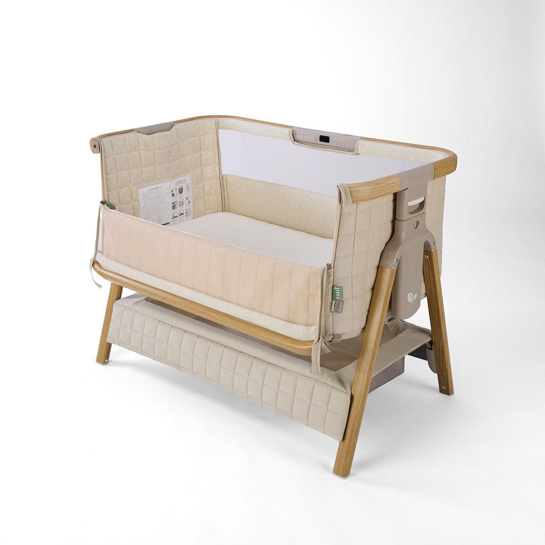 Tutti Bambini Cozee Sense Bedside Crib - Toasted Oak / Sand-Cribs-Toasted Oak / Sand- | Natural Baby Shower