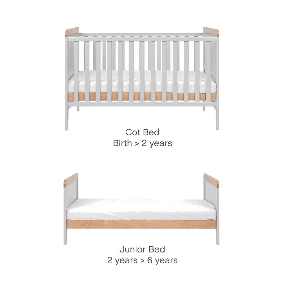 Tutti Bambini Rio 2pc Room Set - Dove Grey/Honey Oak-Nursery Sets-Dove Grey/Honey Oak- | Natural Baby Shower