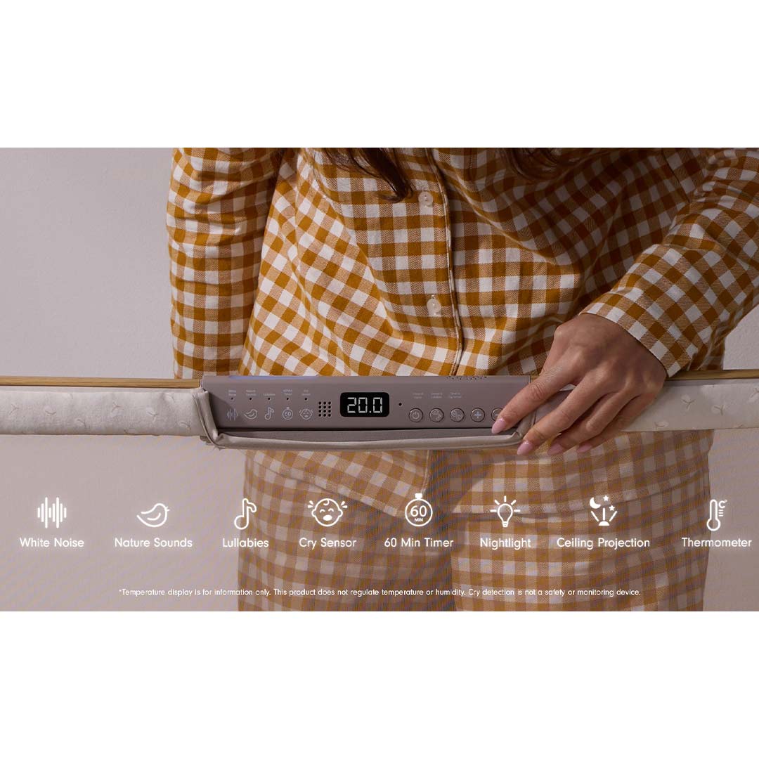 Tutti Bambini Cozee Sense Bedside Crib - Soft Walnut / Cocoa-Bedside Cribs-Soft Walnut / Cocoa- | Natural Baby Shower