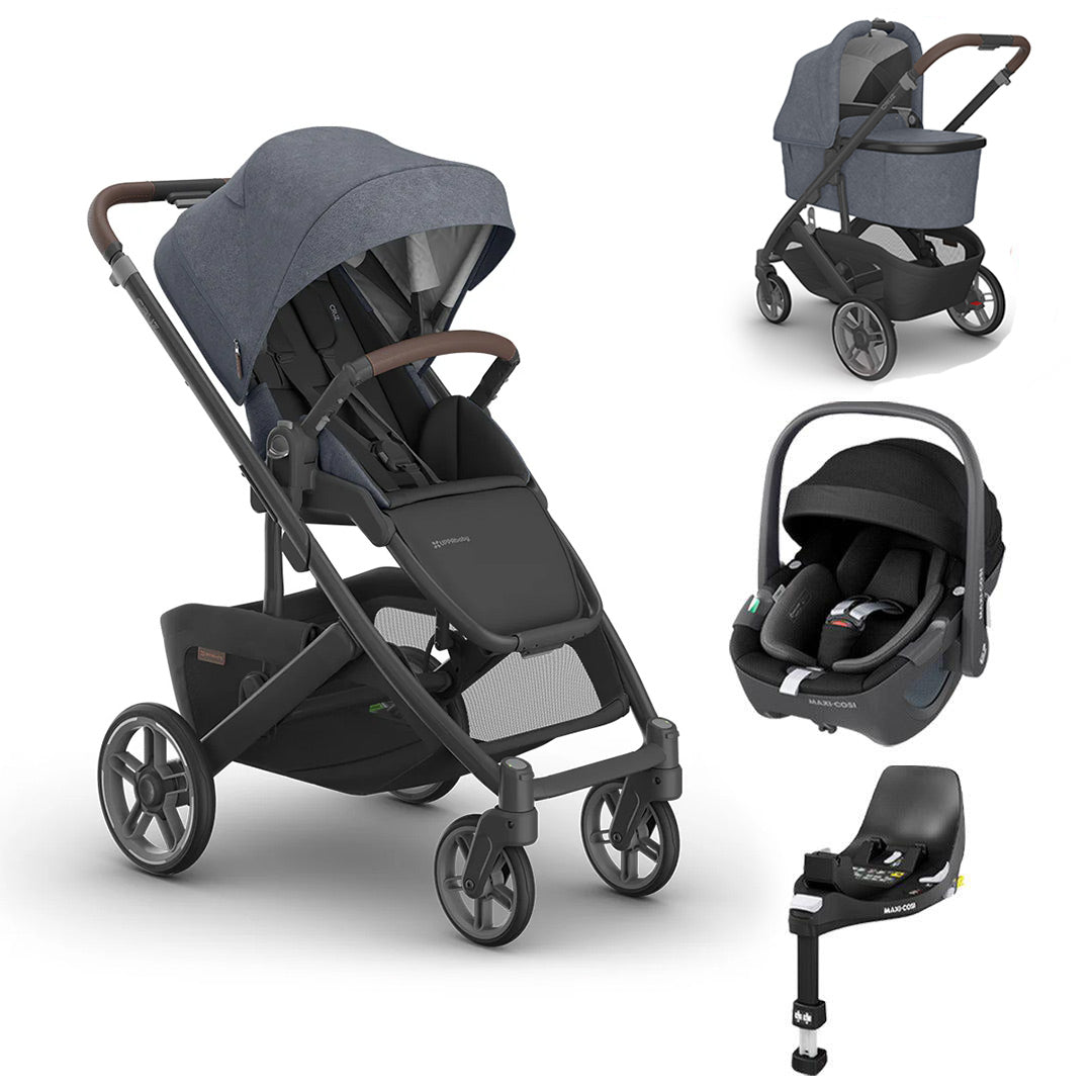 UPPAbaby CRUZ V3 + Pebble 360 Travel System-Travel Systems-Julian-With Bassinet | Natural Baby Shower