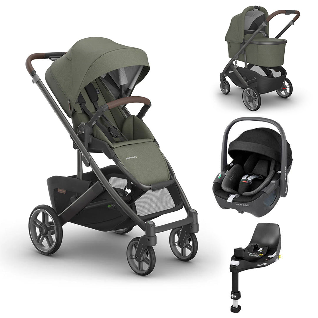 UPPAbaby CRUZ V3 + Pebble 360 Travel System-Travel Systems-Evelyn-With Bassinet | Natural Baby Shower