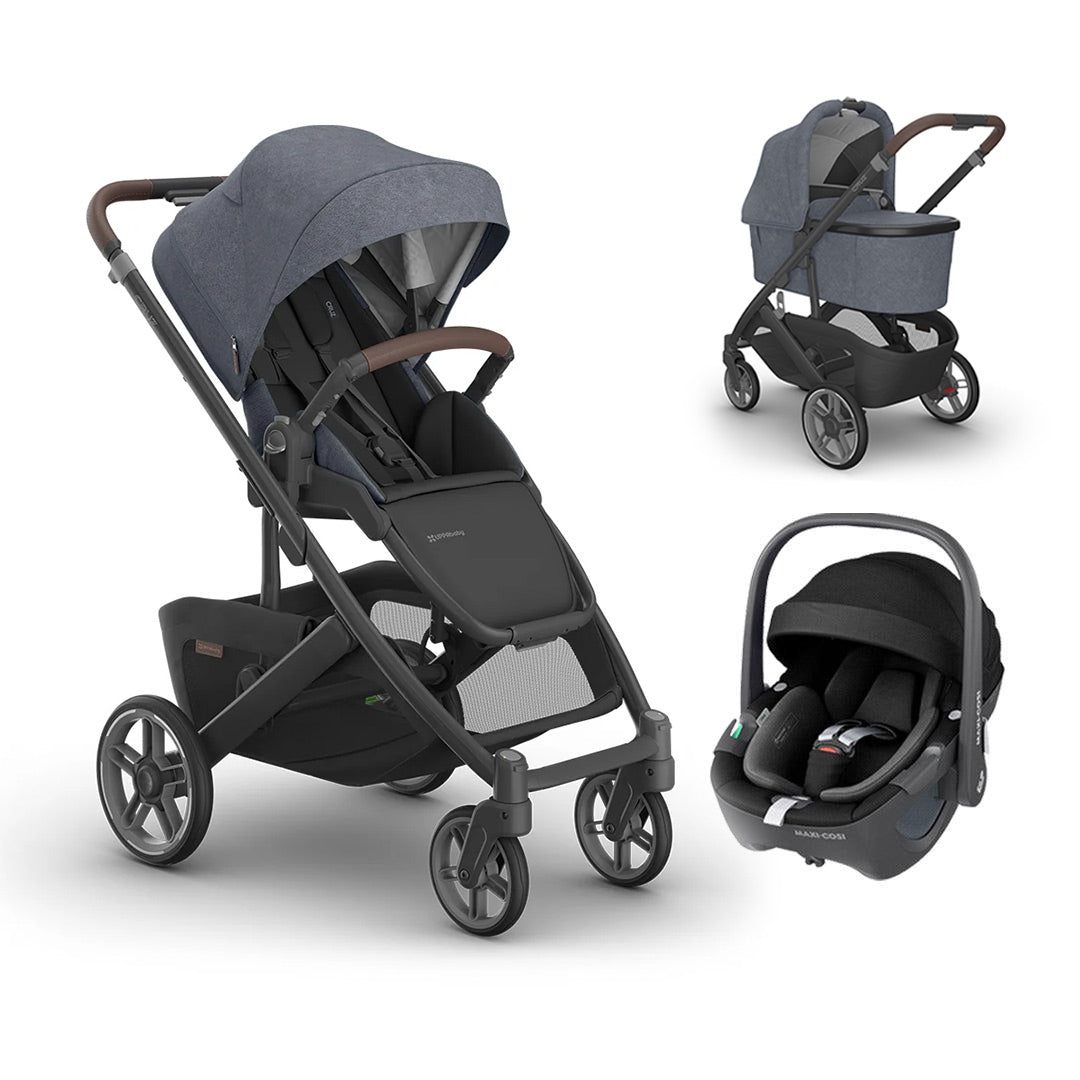 UPPAbaby CRUZ V3 + Pebble 360 Travel System-Travel Systems-Julian-With Bassinet | Natural Baby Shower