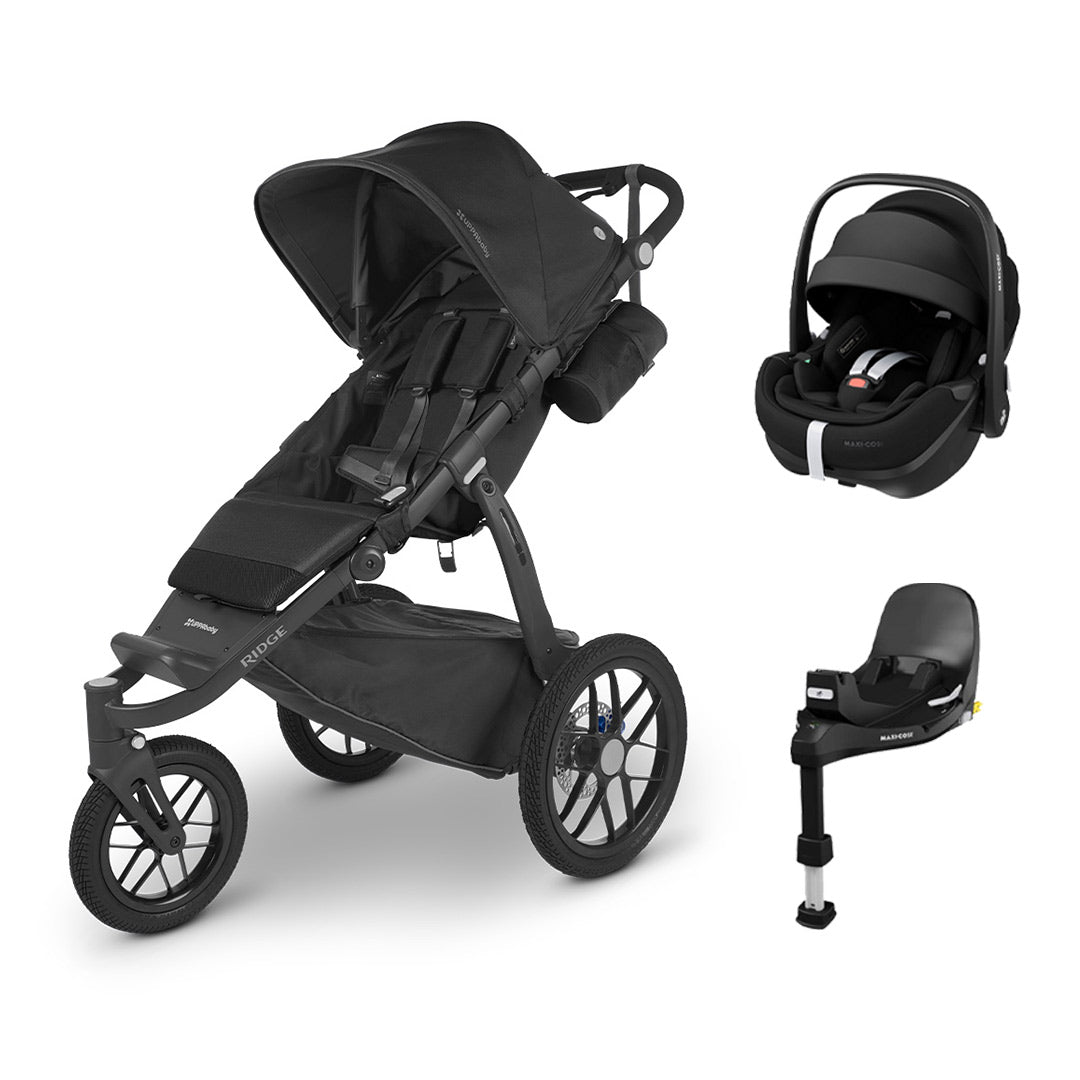 UPPABaby RIDGE + Pebble 360 Pro Travel System - Jake-Travel Systems-Pebble 360 Pro Base- | Natural Baby Shower