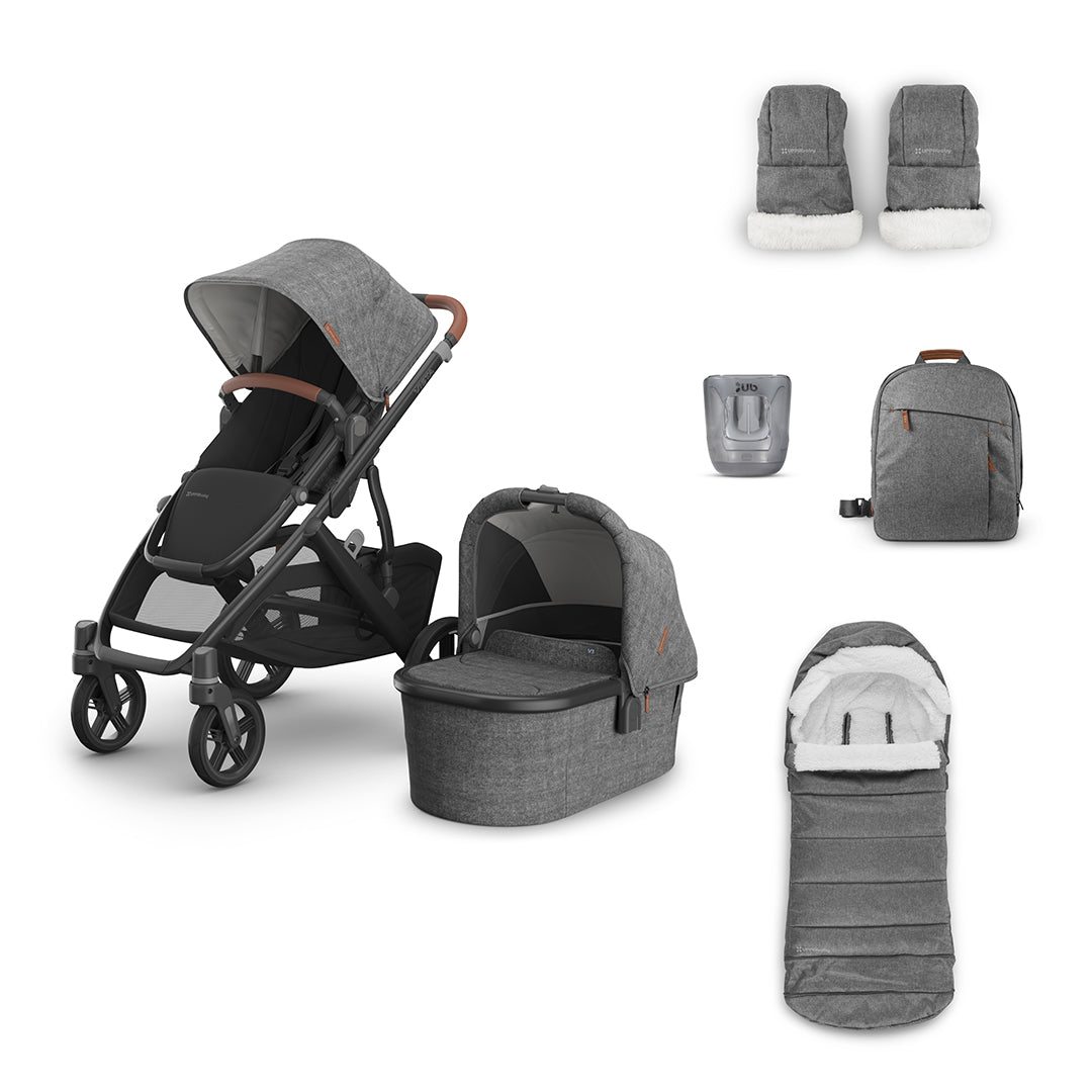 UPPAbaby VISTA V3 Pushchair + Accessory Pack Bundle-Stroller Bundles-Greyson- | Natural Baby Shower